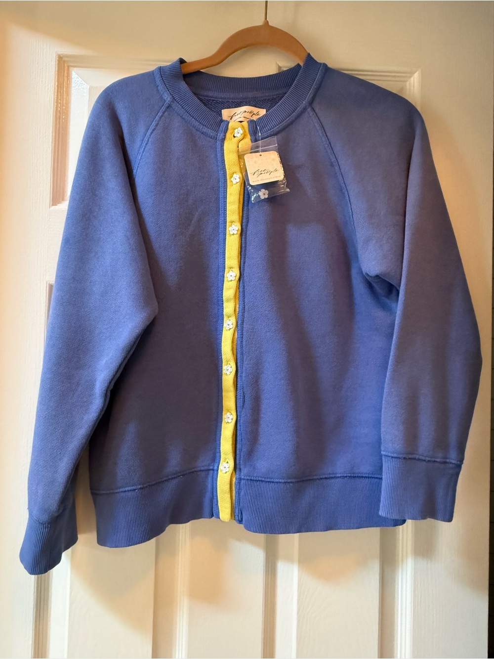 Free People Junior Solid Sweatshirt Cardi